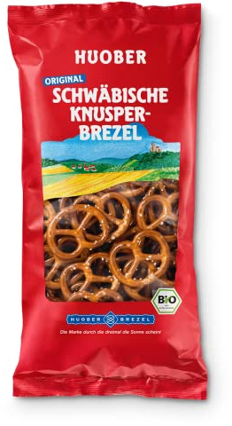 HUOBER Original Schwäbische Knusperbrezel, Bio, 20 x 175 g Packungen