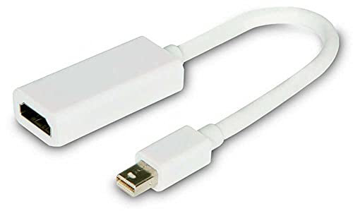 OcioDual Câble Adaptateur Mini Display Port DP vers HDTV 1.3 Blanc pour Ordinateurs Laptops TV HD Portables Convertisseur