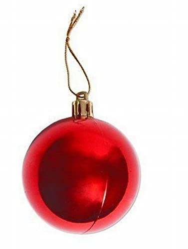 Pack de 12 Bolas Rojas de Navidad Mate