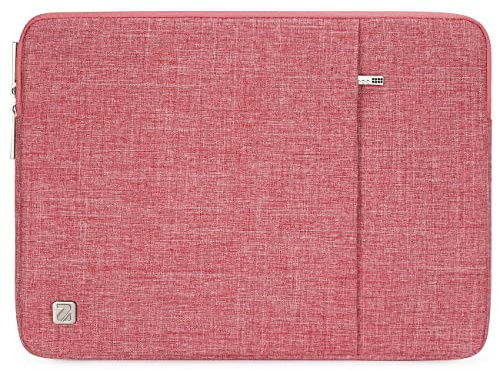 NIDOO 17 Zoll Wasserdicht Laptop Sleeve Case Notebook Hülle Schutzhülle Tasche Laptoptasche für 17,3 IdeaPad 3 Gen 7/17,3 ZBook Fury 17,3 G8 / 17 Envy Laptop 17 / HP 470 G8 G9 / Laptop 17, Rot