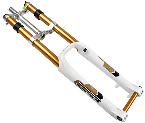 Fork ZZQ- Suspension Bike Double Shoulder DH MTB Bike Suspension Speed Drop AM Barrel Shaft Disc Brake Suspension Without Lock 26 Inches