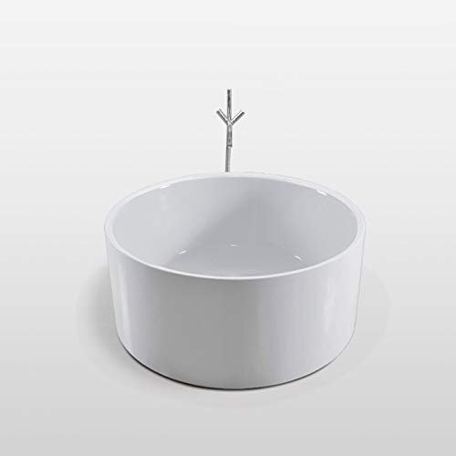 Freistehende Badewanne Modernes Design Durchmesser 134cm Crystal+wasserhahn