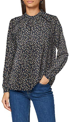Only Onlnew Mallory L/S Blusa AOP Wvn Noos, Cielo Notturno/AOP:Anne Ditsy Flower, 46