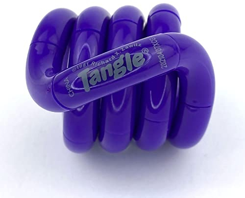 Tangle Jr. Solid Purple - Echtes Fidget - Fidget-Spielzeug für Kinder und Erwachsene