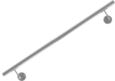 INOXLM Main Courante pour escalier en Acier Inoxydable AISI 304 ⌀ 33,7 mm, Rampe escalier Finition Satinée Fabriqué en Italie, Garde corps escalier pour Intérieur et Extérieur (200cm)