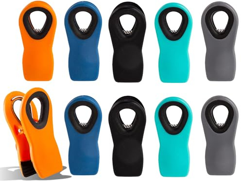Hedameili Chip Clips Bag Clips Magnetic Bread Bag Food Package with Silicone Textured Mouth