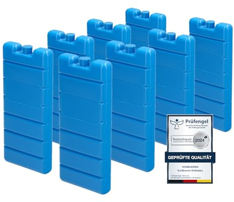 VonBueren 2-30 Kühlakkus für Kühltasche, 12h Kühlung, je Kühlakku ca. 200g | Kühlakkus groß, ca. 7,4 x 16,7 x 2,1 cm, Kühlpads für Kühltasche, Kühlelemente für Kühltasche und Kühlakkus für Kühlbox