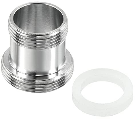 PATIKIL M22*1.0 Male to M18*1.0 Male Thread Faucet Adapter, Chromed Aerator Connector Fitting for Garden Hose Water Filter Pipe, Silver