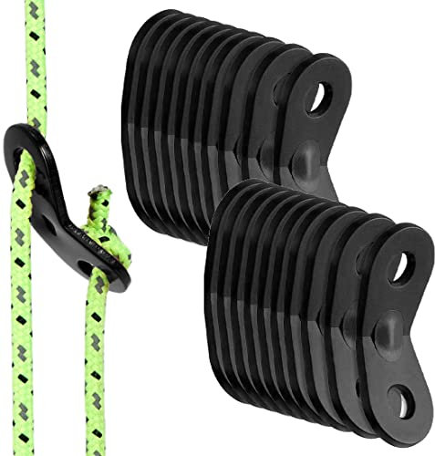 XPEX 20 Pezzi Tirante Corda Tenditori, Lega di alluminio fibbia della corda del vento,Forte e durevole, rafforza la stabilità della tenda,usati per Tende, Escursioni, Campeggio, Picnic