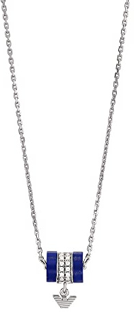 Emporio Armani Damen Sterling Silber Karabinerverschluss Halskette