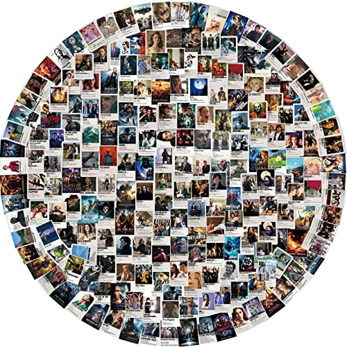 Classic Movies Stickers, 200PCS Nostalgic Stickers, Retro Small Poster Waterproof Vinyl for Laptop Skateboard DIY Scrapbook, Teens and Adults