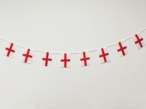 England-Flagge, 40 Stück, England-Flagge, 11,4 m, Flagge, England, Nationalflagge England, 14 x 21 cm