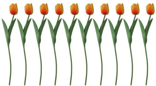 10 Stück Echte Tulpen aus PU, Künstliche Blumen, Künstliche Tulpen, Blumen Für Arrangements, Hochzeiten, Partys, Blumen, Künstliche Tulpen, Seidenblumen, Massendekoration Für Zuhause, Küche, Hochzeit