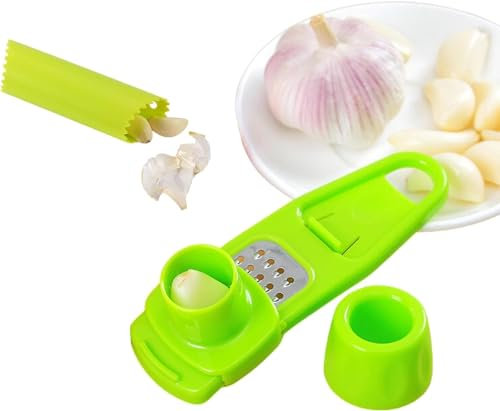 Cepillo de limpieza para pelador de ajos de silicona Two Kitchen Gods Garlic Crusher, rodillo pelador de ajos de silicona para prensa de ajos, pelador de verduras para utensilios de cocina