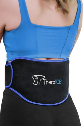 TheraICE Eisbeutel für Rückenbandage bei Schmerzen im unteren Rücken | 2 Wärme- oder Kältetherapie-Schmerzlinderungsprodukte für Ischias, Bandscheibenvorfall, Lendenwirbelentlastung | 2 Heizkissen für