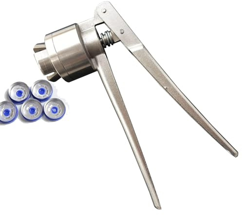 LNNLOO Engarzadora De Viales De Mano De 13 Mm/ 20 Mm, Alicate Engarzadora De Sellado De Tapa Manual De Acero, Plástico De Aluminio/Aluminio Completo, Aplicación Alimentos, Embalaje,13mm,A