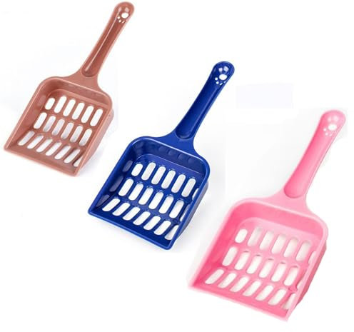BOBOZHONG 3 Stück Katze Wurf Scoop,Katzenstreuschaufel,Katzenstreu Scooper, Kunststoff Wurf Haustier Schaufel Reinigungswerkzeug Schaufel Scoop Set für Haustier KOT