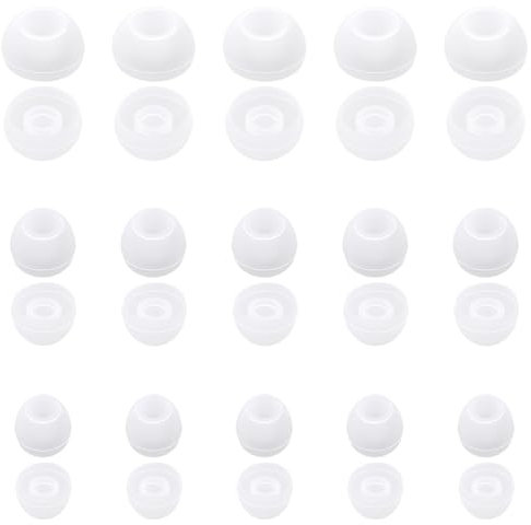 Lot de 30 embouts de rechange en silicone souple pour écouteurs - Taille S/M/L - Convient à la plupart des écouteurs (transparent)