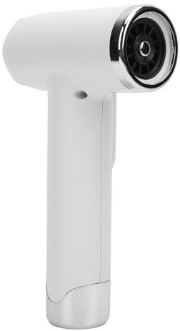 Liten Hårfön, Sladdlös Jonisk Hårfön med Digital Skärm, Resehårtork för Kvinnor, Barn, Campingstränder, 15000mAh USB-uppladdningsbar Fön (WHITE)