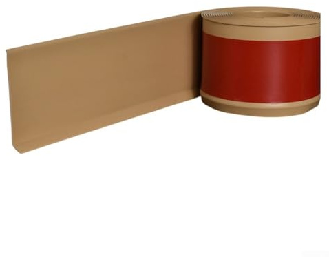 Battiscopa in plastica impermeabile, soluzione economica per miglioramenti domestici (marrone chiaro)