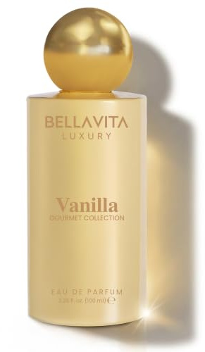 Bellavita Luxury Vanilla Eau de Parfum | 100 ml (3.4 fl.oz.) | Perfume for Men and Women | Gourmet, Coconut, Vanilla and White Musk Notes | Women's Day Special