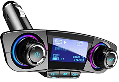 SOLUSTRE Fahrzeugmontierter Mit Led-anzeige Dual-USB-Aufladung Und Multifunktions-freisprech-Player Schwarz Für Audioplayer Und Mediaplayer