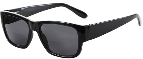 ZENOTTIC Occhiali da Lettura Bifocali per Uomo: Occhiali da Sole Rettangolari Classici con Protezione UV400 - Occhiali Retro Squadrati Oversize