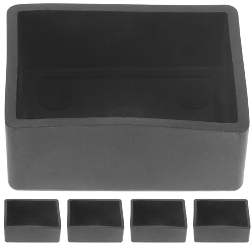 BESPORTBLE 8pcs Rectangular Rubber Chair Leg Caps 40 x 60mm Durable Silicone Feet Covers for Garden Furniture Outdoor Chairs and Picnic Tables Protect Your Floors