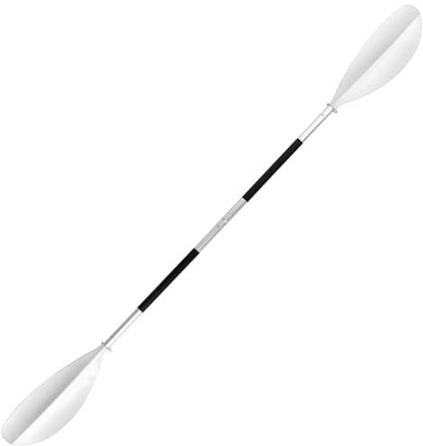 XUWEWI Kajak Paddel Kajakpaddel, 4-teilig, Schnellverschluss, asymmetrisch, verstellbar, Kajak, Paddelbrett, Kajak, Boot, Surfbrett Ruder(White)