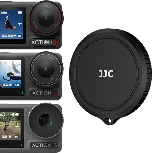 JJC Aluminium Osmo Action 5 Pro 4 3 Lens Cap Set with Anti-Loss String | Lightweight Metal Lens Cover for DJI Osmo Action 5 Pro 4 3, Action5 Action4 Action3 Protective Accessories with Soft Interior