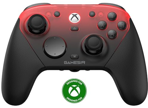 GameSir G7 Pro Mando 1000Hz con Estación de Carga para Xbox Series X|S, Xbox One, Windows 10/11 & Android – Joysticks TMR, Gatillos Ajustables & 4 Botones Programables – Shadow Ember