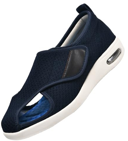 CVFOMBN Herren Damen Therapieschuhe,Mit Fußgewölbestütze und verstellbaren Riemen ist er ideal für geschwollene Füße.,Blue,41