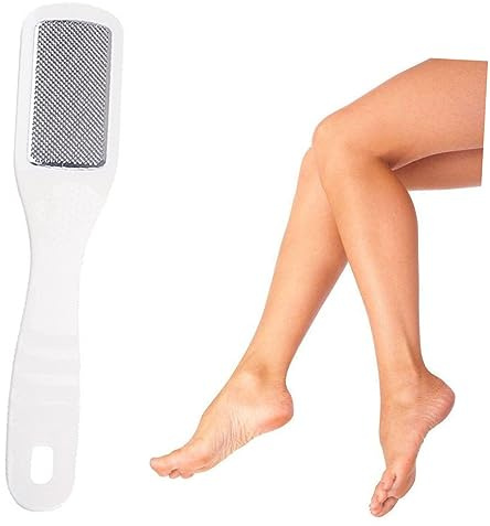 Vaguelly Pies de Acero Inoxidable Doble Cara Herramienta Pedicura para Eliminar Seca Callos y Durezas Mango Ergonómico Cómodo Profesional y Doméstico Color