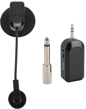 Ausla Micrófono Inalámbrico para Instrumentos, Recepción y Transmisión de Micrófono para Instrumentos de 2.4G con Clips para Guitarra, Violín, Acordeón, Violonchelo, Cítara, Laúd