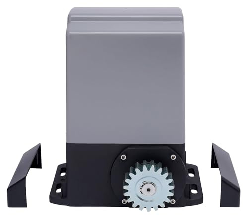 OUKANING Actionneur électrique pour portail coulissant 800-1600 kg, ouverture automatique avec système de sécurité et télécommande 50 m, résistant à la pluie, boîtier en aluminium pour cour, hôtel