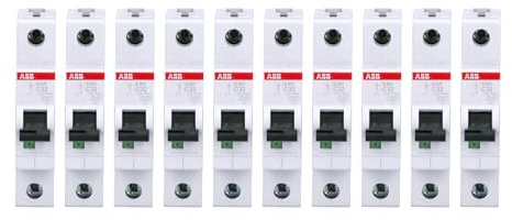 10 Stück ABB S201-B32 Leitungsschutzschalter 1-polig 32A Sicherungsautomat | B-Charakteristik Sicherung für Hutschienenmontage Schaltvermögen 6 kA professionelle Schraubklemme 2CDS251001R0325