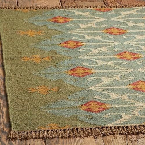 Ripaz Vogue - Tappeto naturale intrecciato a mano in lana juta, tappeto Kilim vintage, tappeti tradizionali kilim (200 × 300 cm)