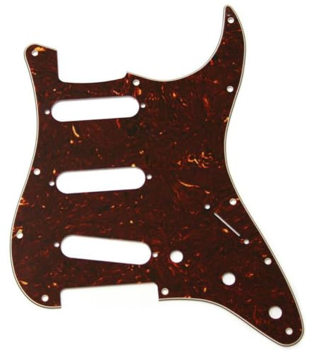 Fender® »MODERN-STYLE STRATOCASTER® S/S/S PICKGUARD - 11-HOLE« Battipenna per chitarra elettrica | 4-strati | Finitura: Tortoise
