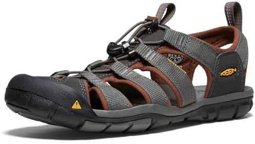 KEEN Herren Clearwater CNX Sandalen, Raven/Tortoise Shell, 41 EU