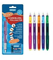 Füllhalter, STYLEX Schreiblern-Füllhalter, incl. 6 Patronen, blau