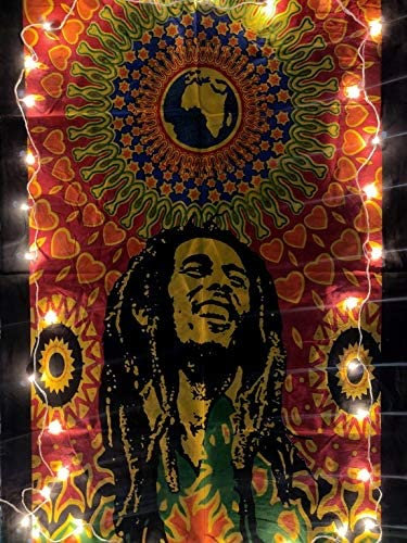 ICC Bob Marley Poster - Arazzo da Parete, Coperta, Decorazione Dormitorio e Casa, 70 x 100 cm