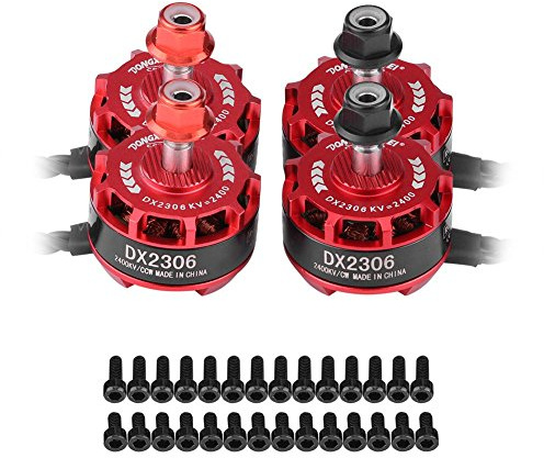 RC Drone Brushless Motor, 4 Pcs DX2306 2400KV 2-4 S CW CCW Metall Motor für X210 X220 250 Drone