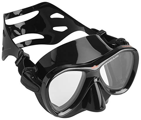 SEAC Cove Maschera per Immersioni Sub, Pesca Subacquea in Apnea e Snorkeling in Silicone Ipoallergenico Nero Taglia Unica