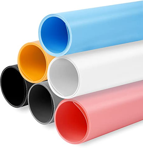 Selens PVC bakgrund fotografi 50 x 100 cm fotobakgrund fotografi bakgrunder vit svart grå rosa blå gul vattentät matt bakgrund för fotostudio produkt mat rekvisita (6 färger)