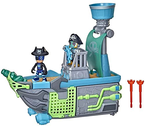 PJ Masks Sky Pirate Battleship Preschool Toy, Vehicle Playset with 2 Action Figures for Kids Ages 3 and Up