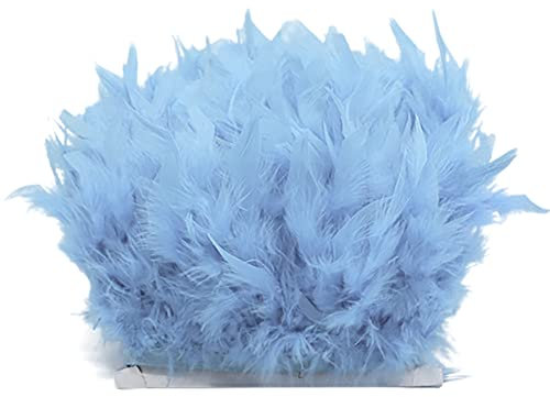 5M Türkei Federn Fringe Trim, Natürlichen Flauschige Federboa Türkei Federn Feder-Schal Party Karneval Kostüm, Gefieder Plüsch Feder für Mode Kleid Nähen Handwerk Weihnachten Kostüme Dekoration