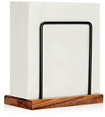 Serviettenhalter Aus Metall und Holz: Serviettenspender Hölzerne Serviettenspender Für Arbeitsplatte Küche Esstisch Esszimmer Serviettenhalter Holz (Primärfarbe)