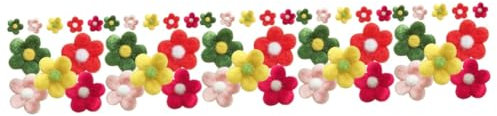 POPETPOP 5 Sets Filzblumen- Für Haarnadel Wollmaterial Spielzeug Basteln Kinderfilz Kunst Modische Charms 10 Stück * 5