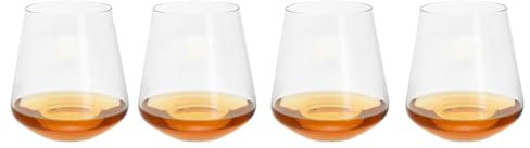 Dartington Crystal Cheers Tumbler Glasses, Set of 4 | Tumbler Glasses | 100mm | 400ml | from Cocktails to G&Ts, These Crystal tumblers can do it All| Gift for Family or Friends