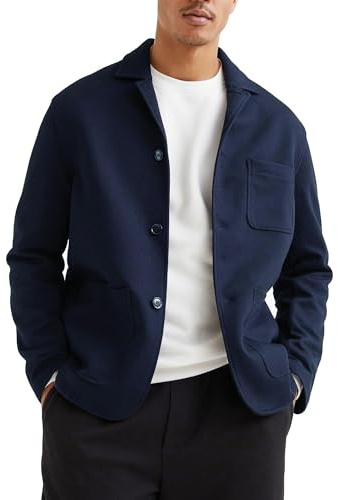 WZIKAI Men's Casual Sport Coat Jacket Regular Fit Lightweight Suit Jacket for Men, Navy Blue, M